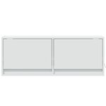 vidaXL Meuble TV mural avec lumières LED blanc 100x31x35 cm