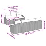 vidaXL Ensemble de salle à manger de jardin 8 pièces avec coussins en poly rattan noir