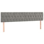 vidaXL Cadre de lit avec tête de lit gris clair 120x190 cm velours