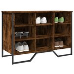vidaXL Armoire à chaussures chêne fumé 90x38x61 5 cm bois d'ingénierie
