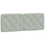 vidaXL Cadre de lit avec LED sans matelas gris clair 140x190cm velours