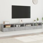 vidaXL Meubles TV muraux 2Pièces gris béton 100x30x30cm bois d'ingénierie