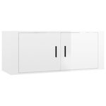 vidaXL Ensemble de meubles TV 4 Pièces Blanc brillant Bois d'ingénierie
