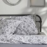 Parure de lit housse de couette 220 x 240 + 2 taies d oreiller 63 x 63