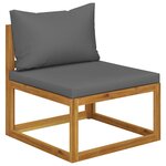 Salon de jardin meuble d'extérieur ensemble de mobilier 10 pièces avec coussin bois d'acacia solide 02_0014961