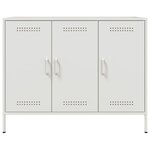 vidaXL Buffet blanc 100 5x39x79 cm acier