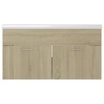 vidaXL Armoire d'évier et lavabo intégré Chêne sonoma Bois ingénierie