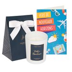 Lot Cadeau Bougie Porte Bonheur & Carte Musicale Pour Un Départ – Avec Sac Cadeau - Draeger paris
