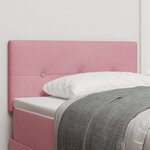 Tête de lit LED vidaXL capitonnée rose 80 cm en velours
