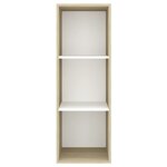 vidaXL Meuble TV mural Blanc chêne sonoma 37x37x107 cm Bois ingénierie