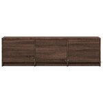 vidaXL Meuble TV avec LED chêne marron 140x34x40 cm bois d'ingénierie