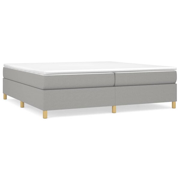 vidaXL Cadre de lit sans matelas gris clair 200x200 cm tissu