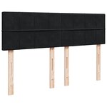vidaXL Sommier à lattes de lit avec matelas Noir 140x200 cm Velours