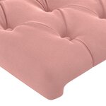 vidaXL Tête de lit à LED Rose 163x16x118/128 cm Velours
