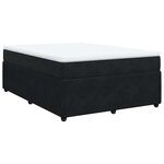 vidaXL Sommier à lattes de lit et matelas Noir 160x200 cm Velours