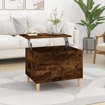 vidaXL Table basse Chêne fumé 60x44 5x45 cm Bois d'ingénierie