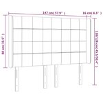 vidaXL Tête de lit à LED Rose 147x16x118/128 cm Velours