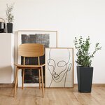LECHUZA Jardinière Cubico Color 30 ALL-IN-ONE ardoise 13138
