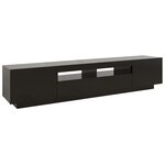 vidaXL Meuble TV avec lumières LED Noir 200x35x40 cm