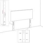 vidaXL Têtes de lit 2 Pièces Noir 100x5x78/88 cm Similicuir