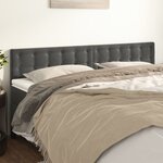 vidaXL Têtes de lit 2 Pièces Gris foncé 90x5x78/88 cm Velours