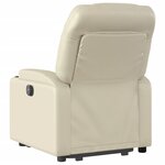 vidaXL Fauteuil inclinable Crème Similicuir