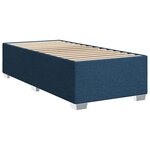 vidaXL Sommier à lattes de lit avec matelas Bleu 100x200 cm Tissu