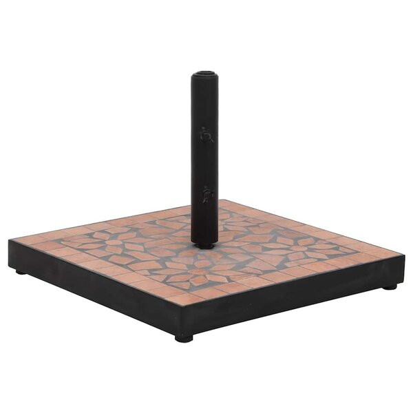 vidaXL Base de parasol terre cuite carré 12 kg