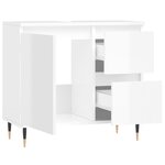 vidaXL Armoire de salle de bain blanc brillant 65x33x60 cm