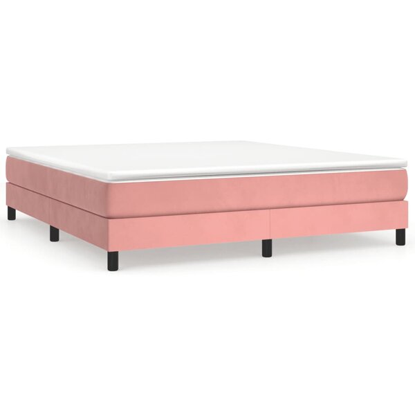 vidaXL Cadre de lit sans matelas rose 160x200 cm velours