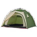 vidaXL Tente de camping à dôme 4 personnes vert libération rapide