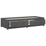 vidaXL Lit de jour sans matelas gris 90x200 cm bois de pin massif