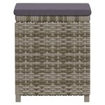 Salon de jardin meuble d'extérieur ensemble de mobilier 6 pièces avec coussins résine tressée gris 02_0016868