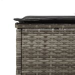 vidaXL Chaises longues avec coussins lot de 2 gris résine tressée