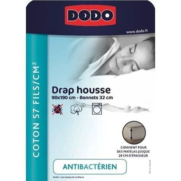 Drap housse 90 x 190 cm - Bonnet 32 cm
