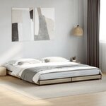 vidaXL Cadre de lit sans matelas chêne sonoma 200x200 cm