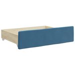 vidaXL Lit de jour avec gigogne et tiroirs sans matelas bleu 90x200 cm