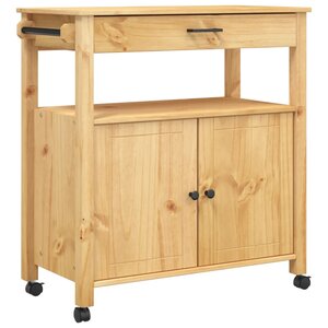 vidaXL Chariot de cuisine MONZA 84x40x90 cm bois massif de pin