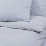 vidaXL Ensemble de housse de couette Gris 260x240 cm Microfibre légère