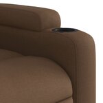 vidaXL Fauteuil inclinable de massage électrique marron tissu
