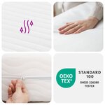 vidaXL Matelas en mousse blanc 90x190 cm 7 zones dureté 20 ILD