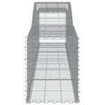 vidaXL Paniers à gabions arqués 25 Pièces 400x50x60/80 cm Fer galvanisé