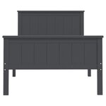 vidaXL Cadre de lit Gris Bois de pin massif 100x200 cm