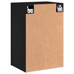 vidaXL Meuble TV mural noir 40 5x30x60 cm bois d'ingénierie