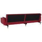 vidaXL Canapé-lit à 2 places et deux oreillers Rouge bordeaux Velours
