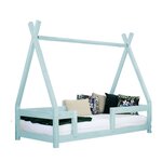 Lit cabane enfant NAKANA 90 x 160 bleu clair