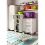 Keter Armoire de rangement à étagères Excellence Beige et taupe 182 cm