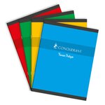 Cahier TP 17x22cm 24p+24p grands carreaux/uni blanc 70g/90g coloris aléatoires CONQUÉRANT