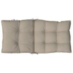 vidaXL Coussins de chaise à dossier bas lot de 4 taupe tissu oxford