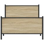 vidaXL Cadre de lit en métal sans matelas chêne sonoma 100x200 cm